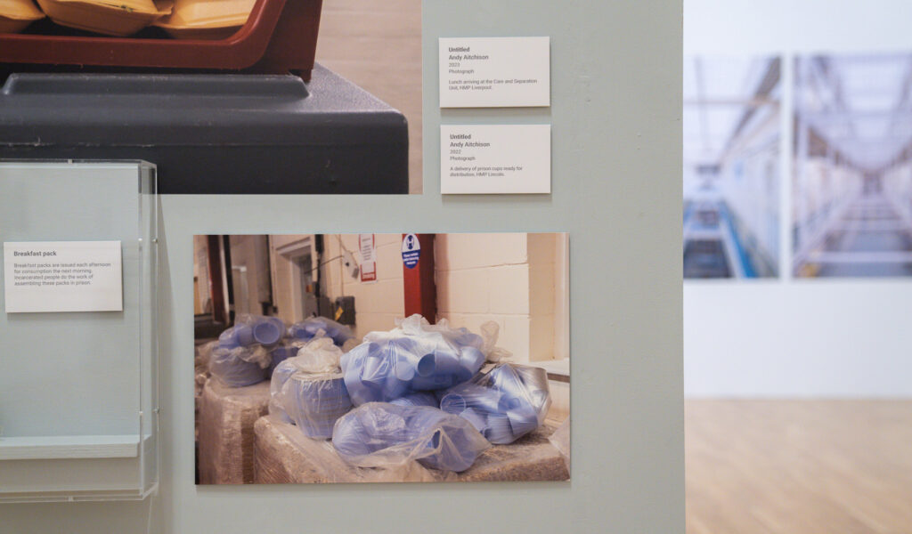 A delivery of prison cups ready for distribution, HMP/YOI Lincoln, 2022.