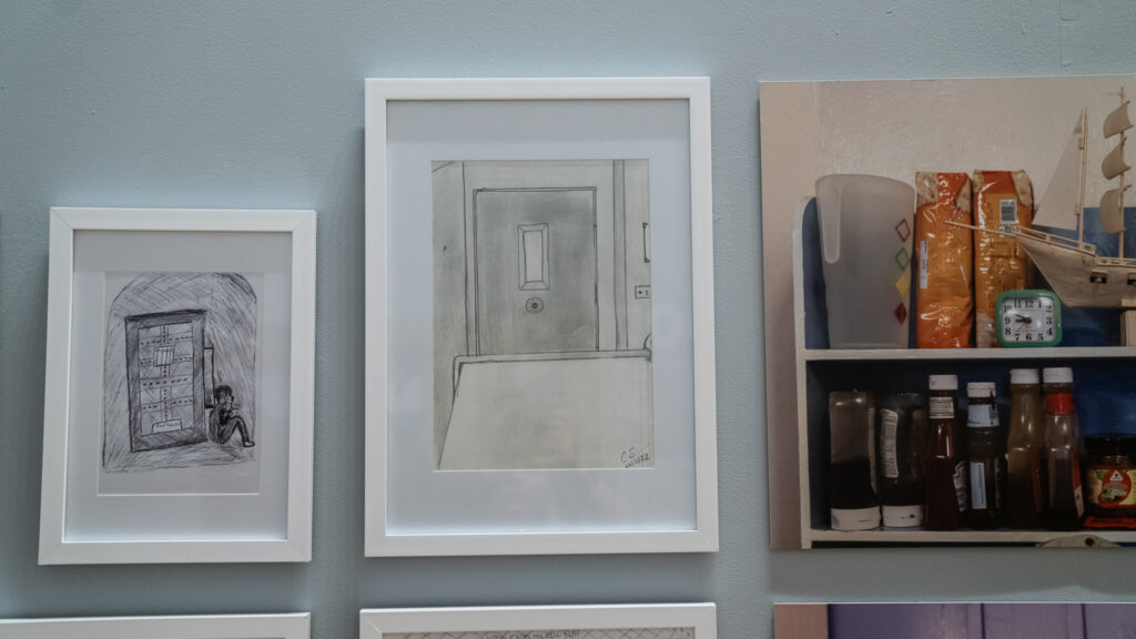 View of my cell door from my bed 2022 Craig, HMP/YOI Lincoln