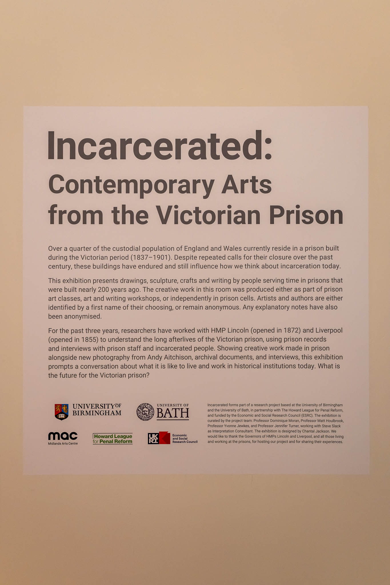 The Exhibition – Incarcerated